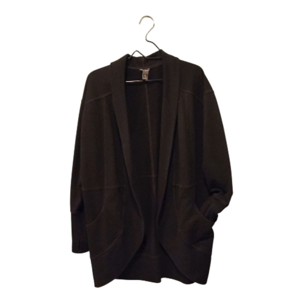 Eddie Bauer Women's Black Open-Front Cardigan